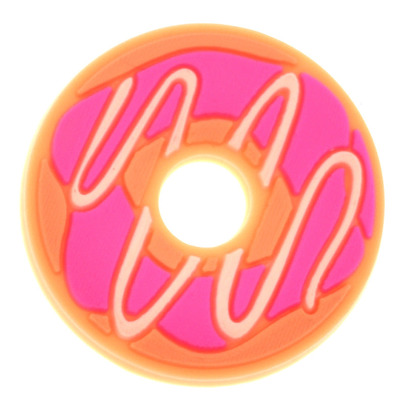 Al por mayor 100pcs de dibujos animados de pvc Donut Diy Shoe Hebilla